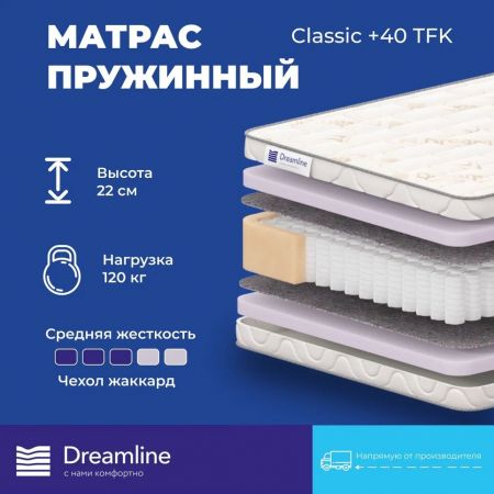 Матрас DreamLine Classic +40 TFK (Классик&nbsp;+40&nbsp;ТФК)